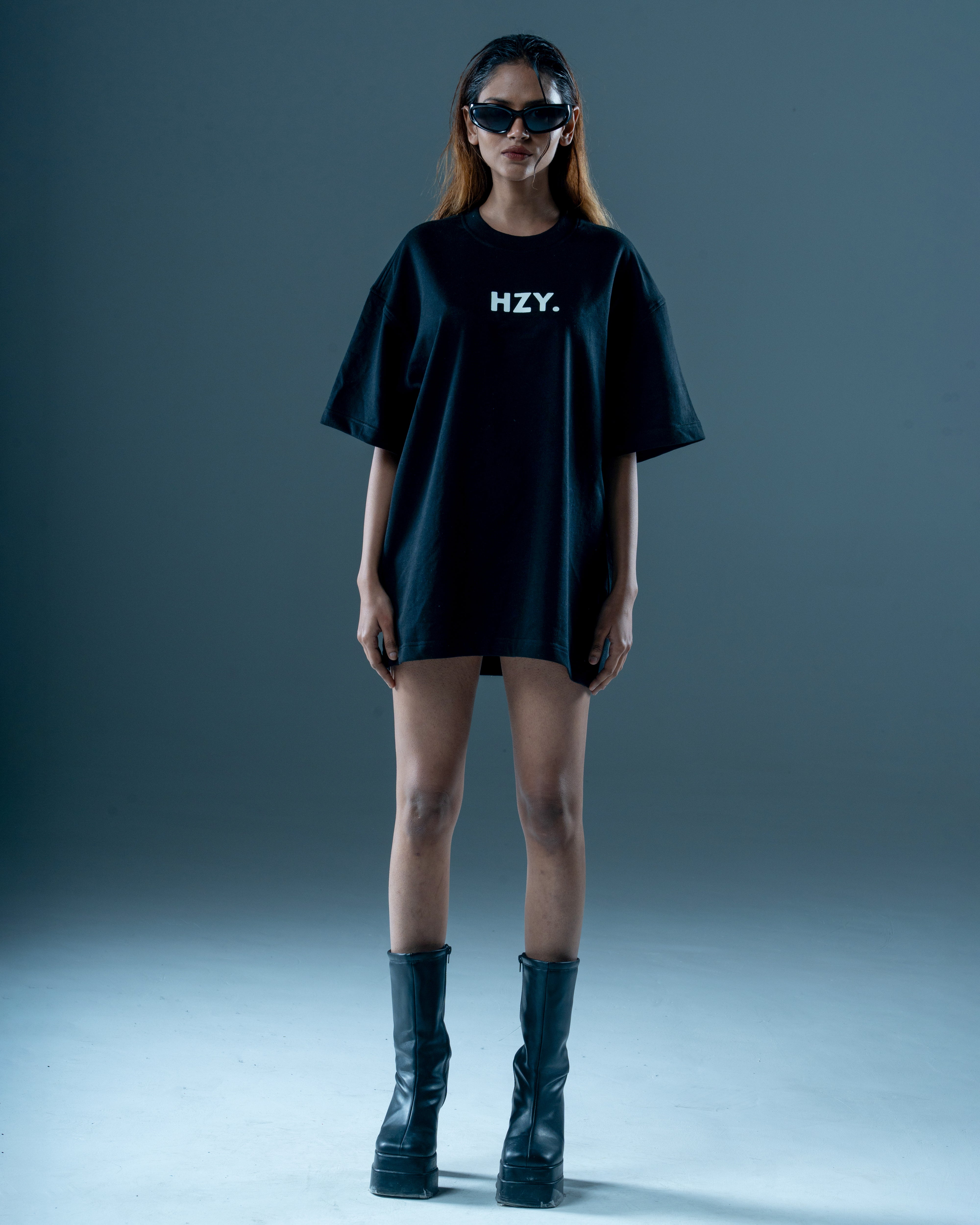 Reflective black oversized T-shirt-thumbmail-5