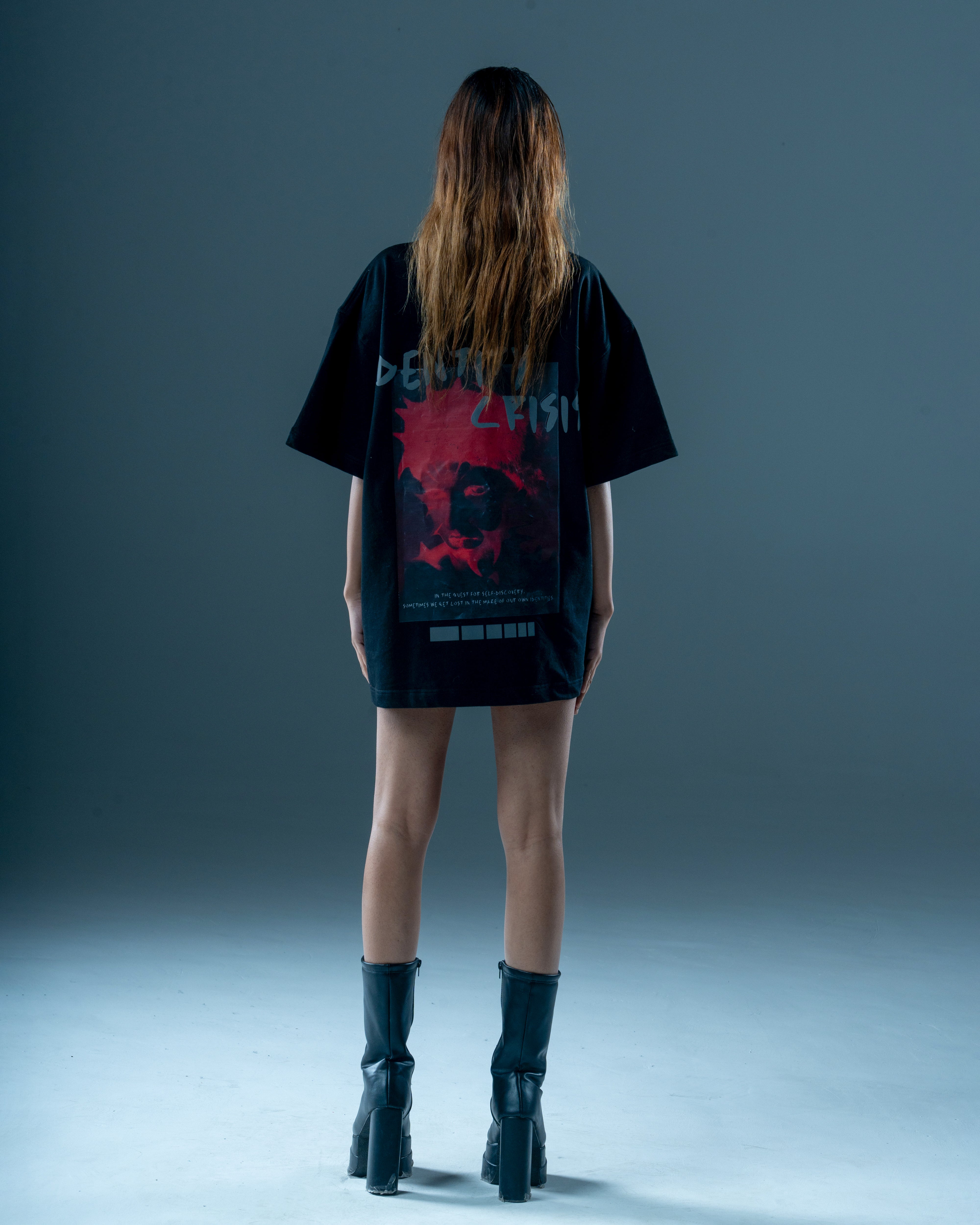 Reflective black oversized T-shirt-thumbmail-6