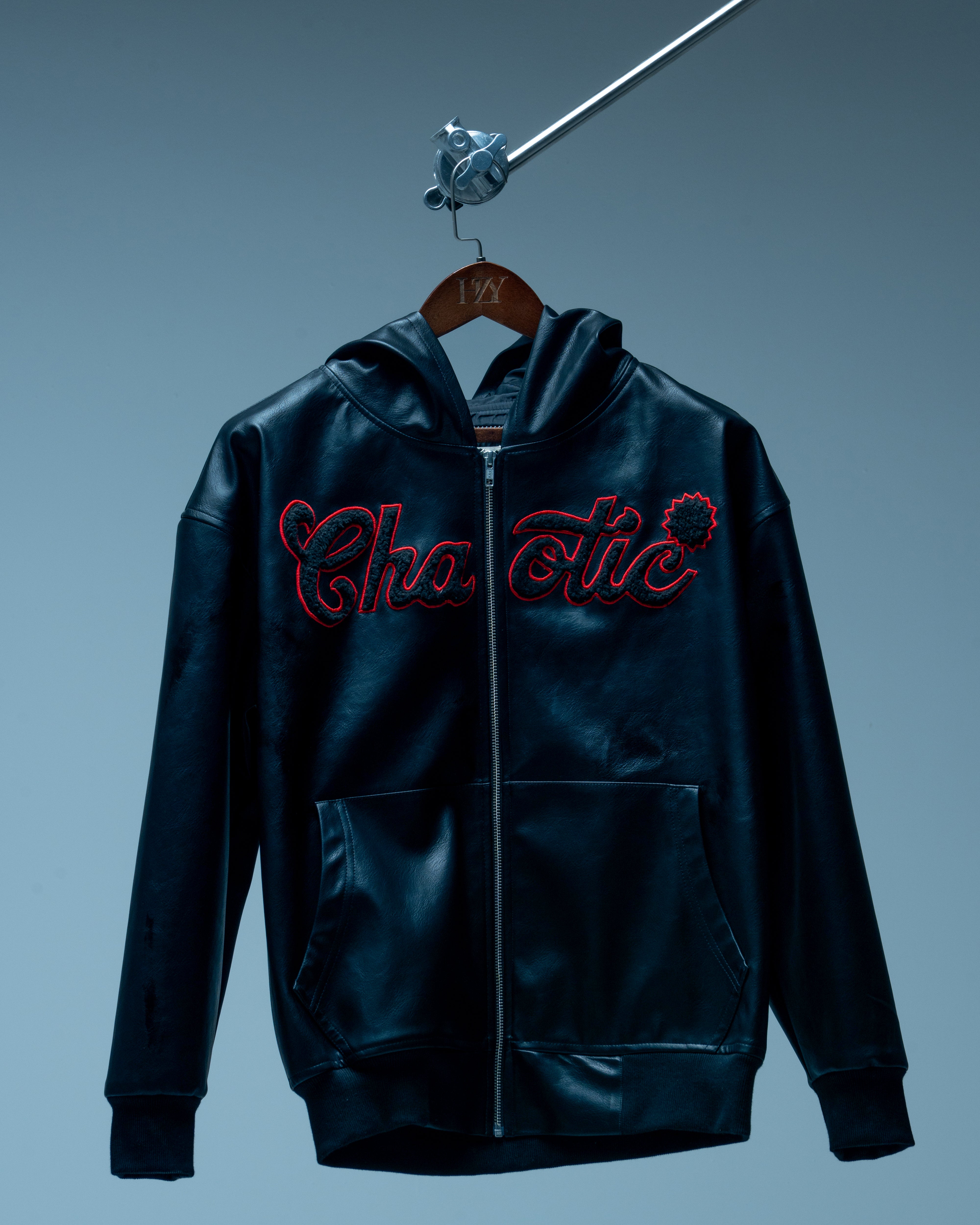 Onyx Oversized Black Leather Hoodie | HZY Streetwear – HZYCLO