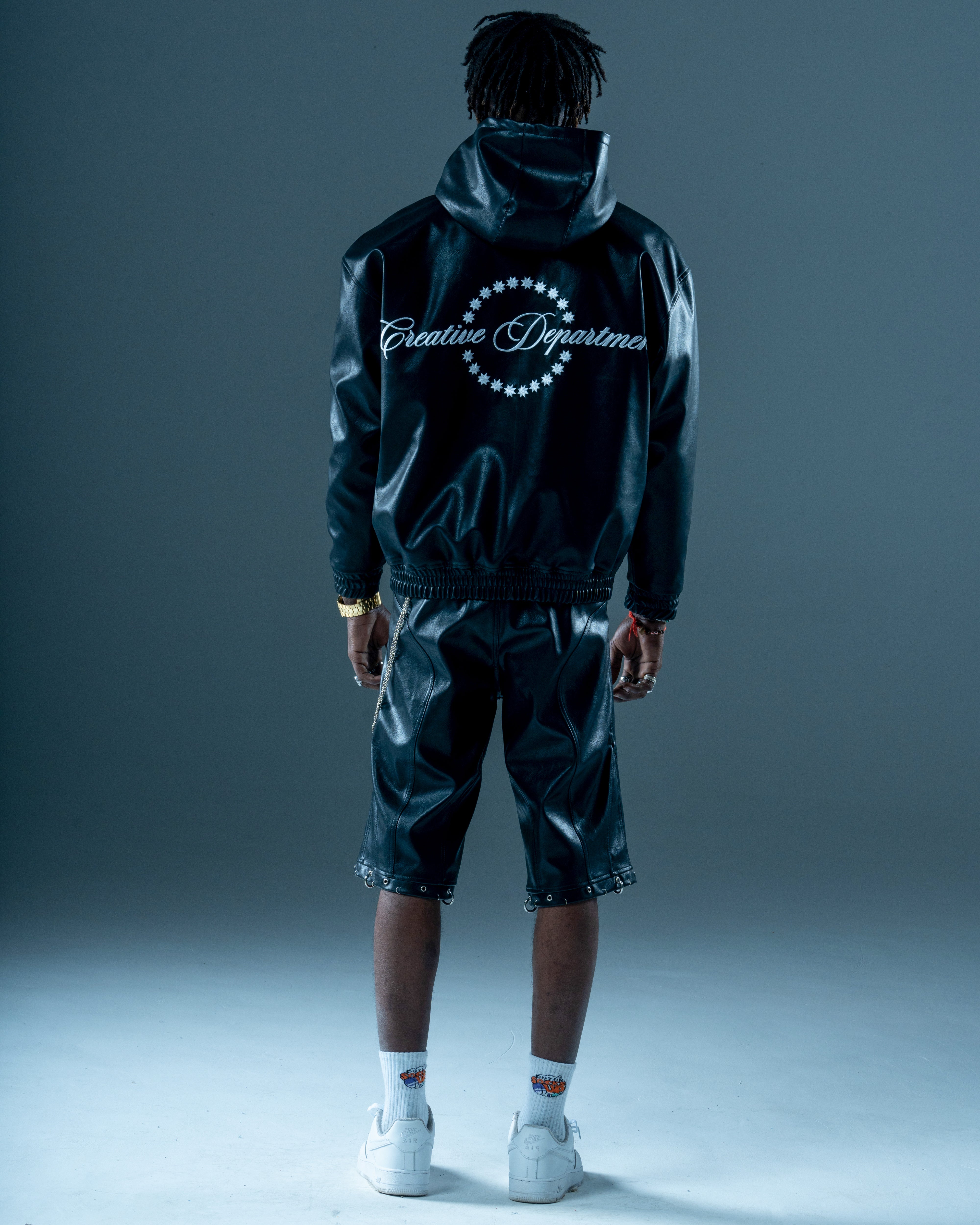 Onyx Oversized Black Leather Hoodie | HZY Streetwear – HZYCLO