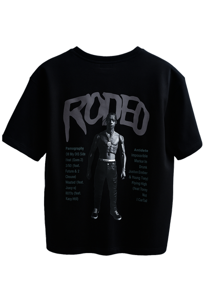 Rodeo Black Reflective Oversized Tee