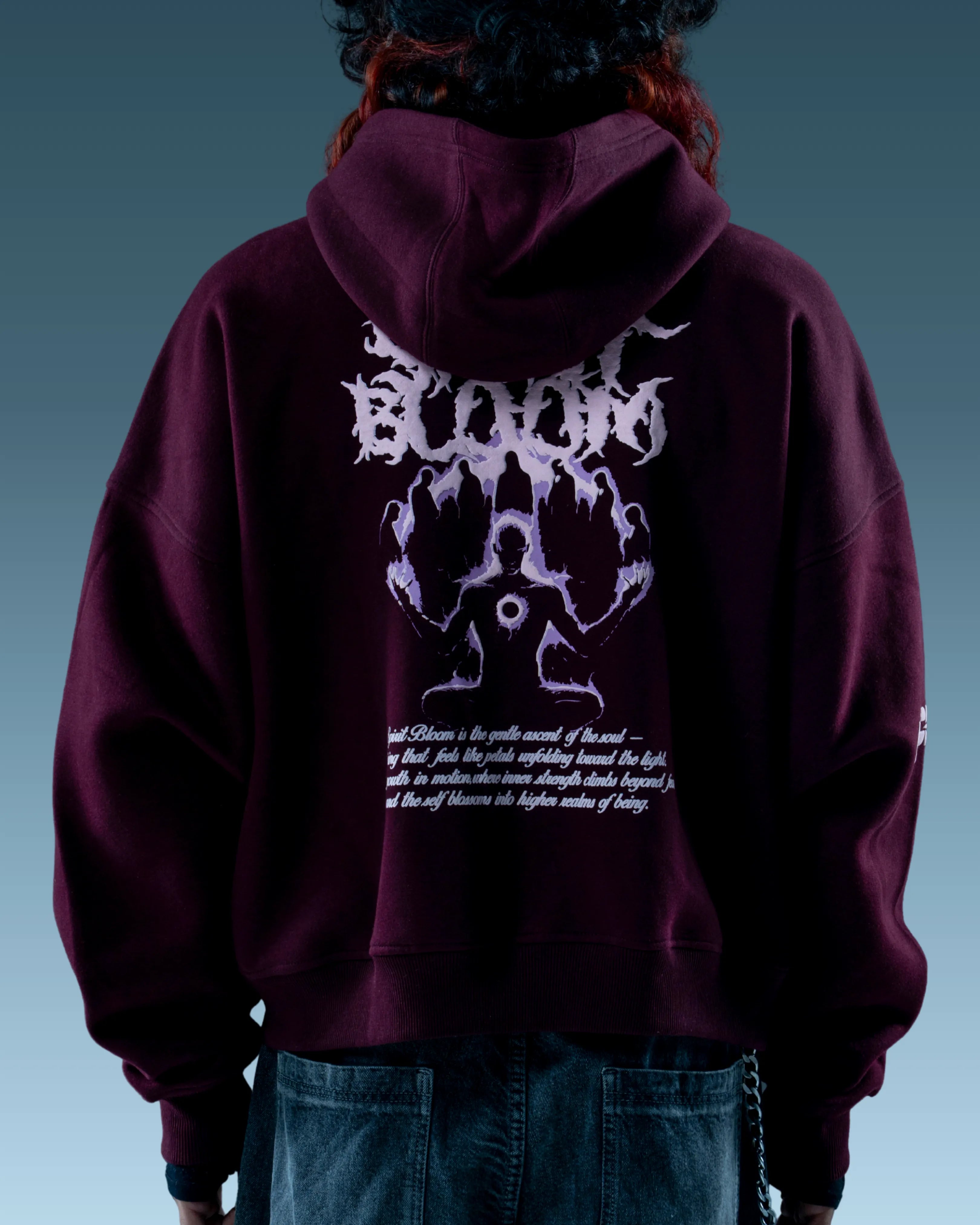 Premium maroon graphics hoodie