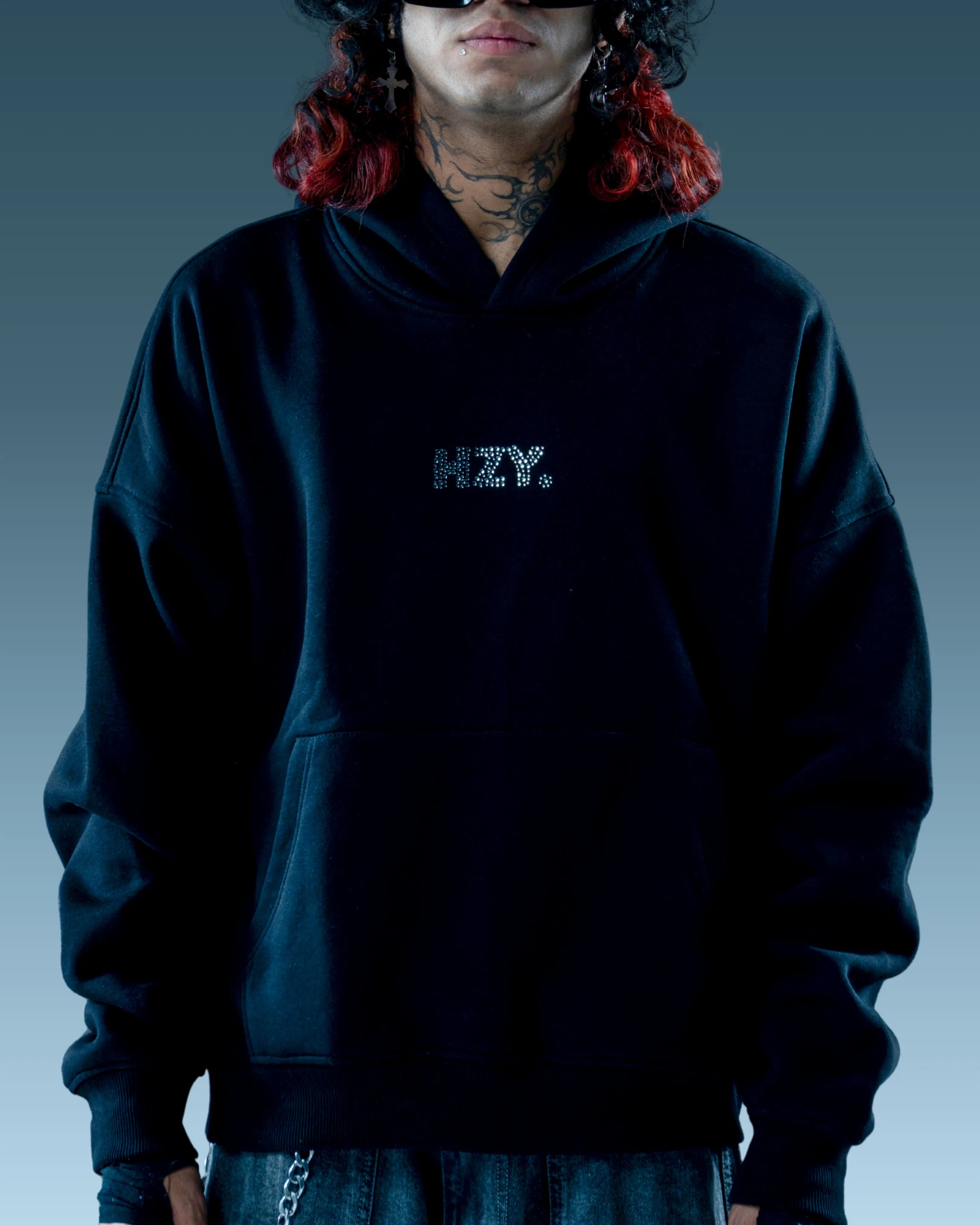black cotton oversized hoodie premium streetwear