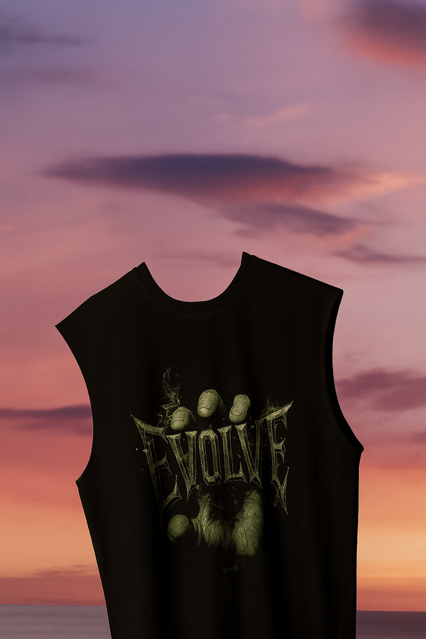 Evolve Textured Jacquard Oversized Vest in Black