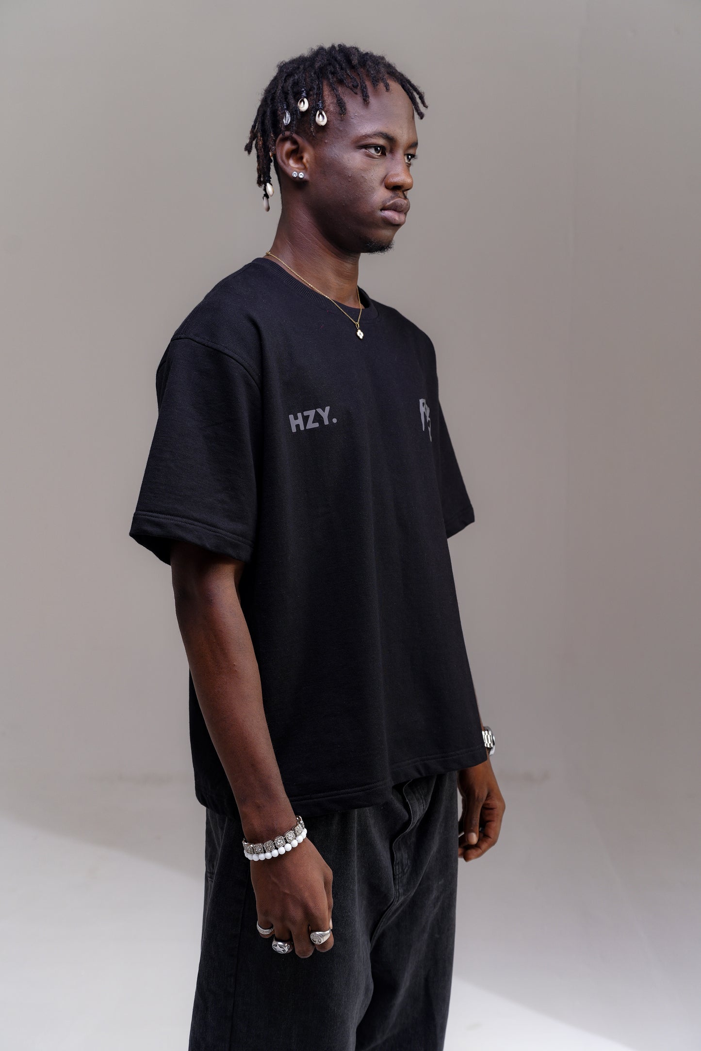 Rodeo Black Reflective Oversized Tee