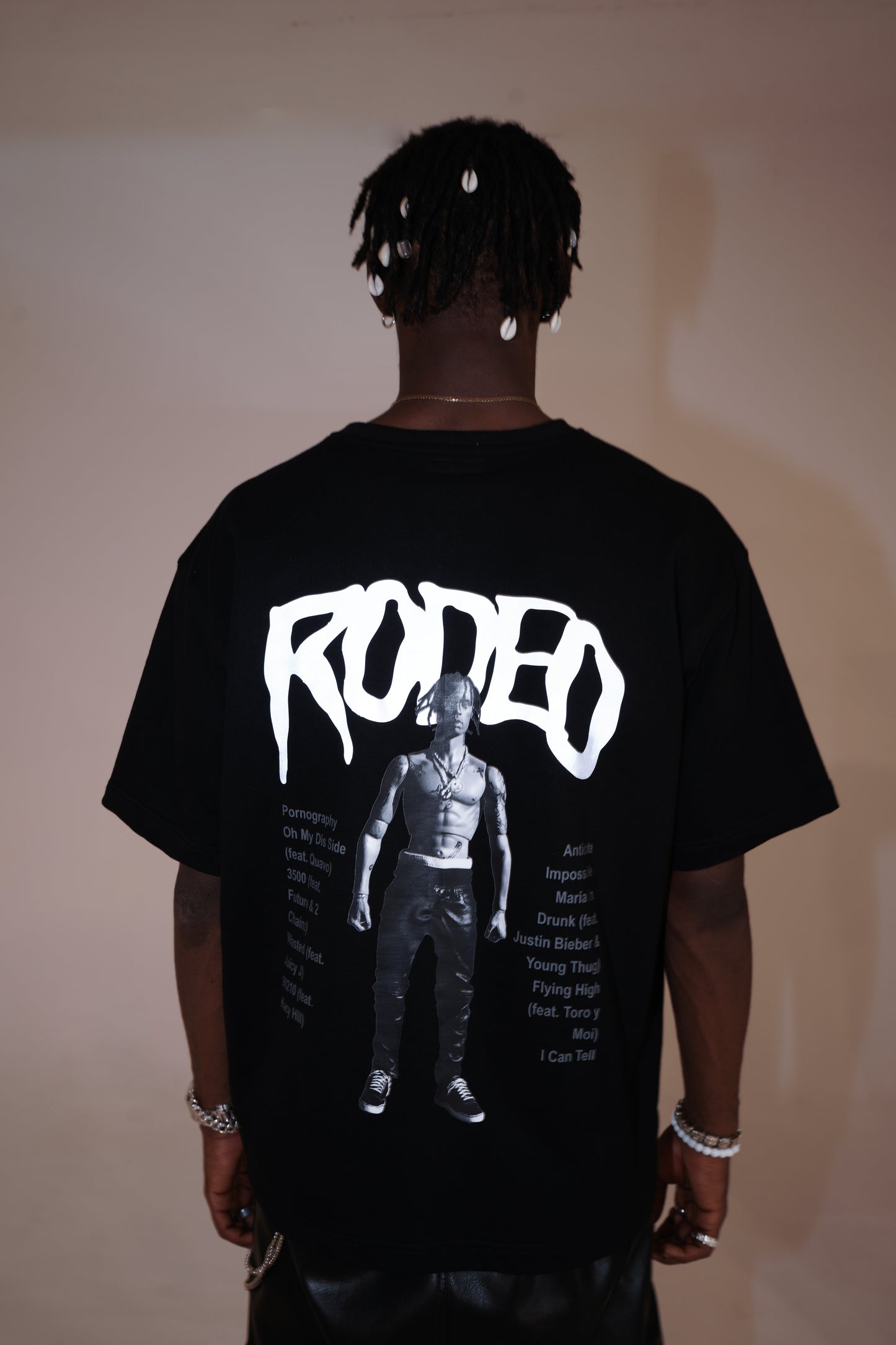 Rodeo Black Reflective Oversized Tee