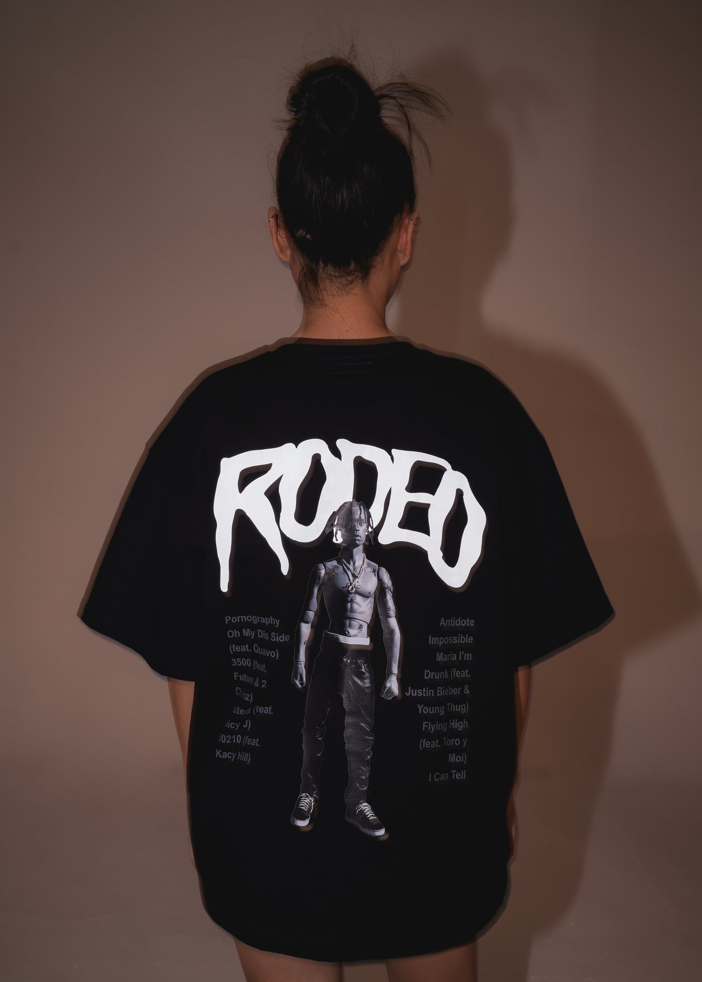 Rodeo Black Reflective Oversized Tee