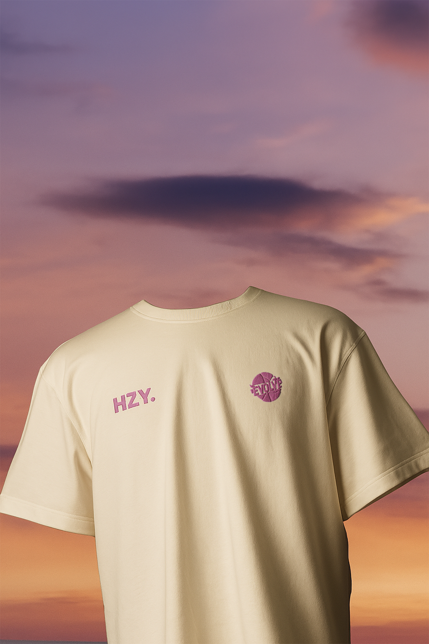 White T-shirt with bold front graphic design