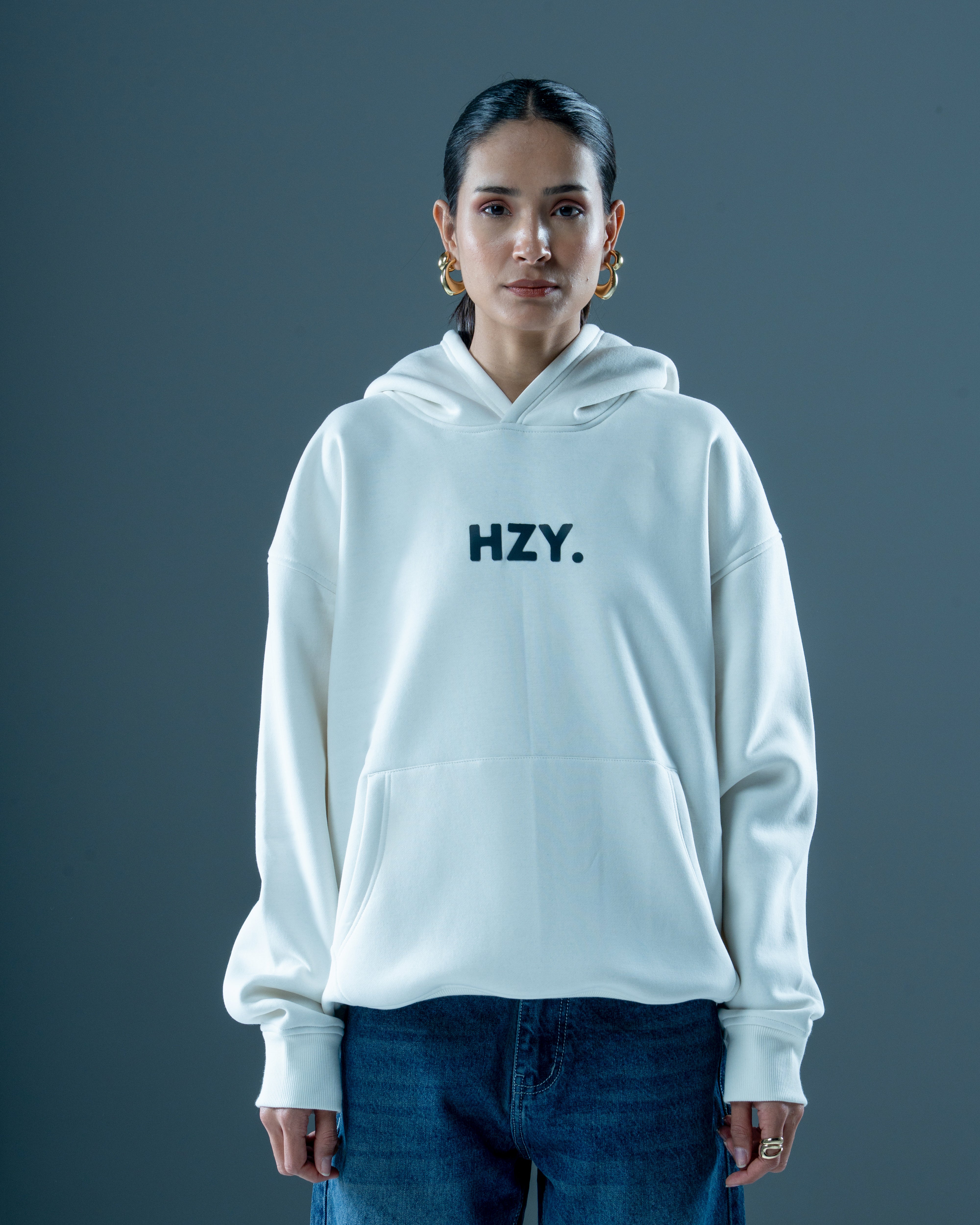 Basic White Hoodie-thumbmail-4