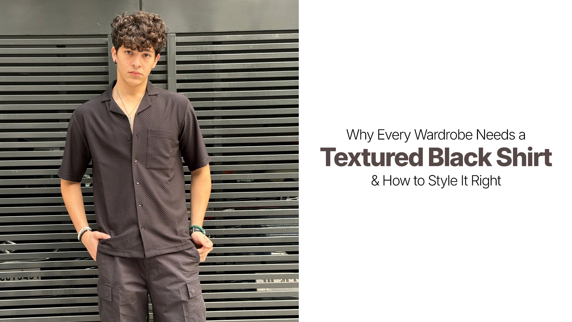 Hzy Textured black shirt for men and women