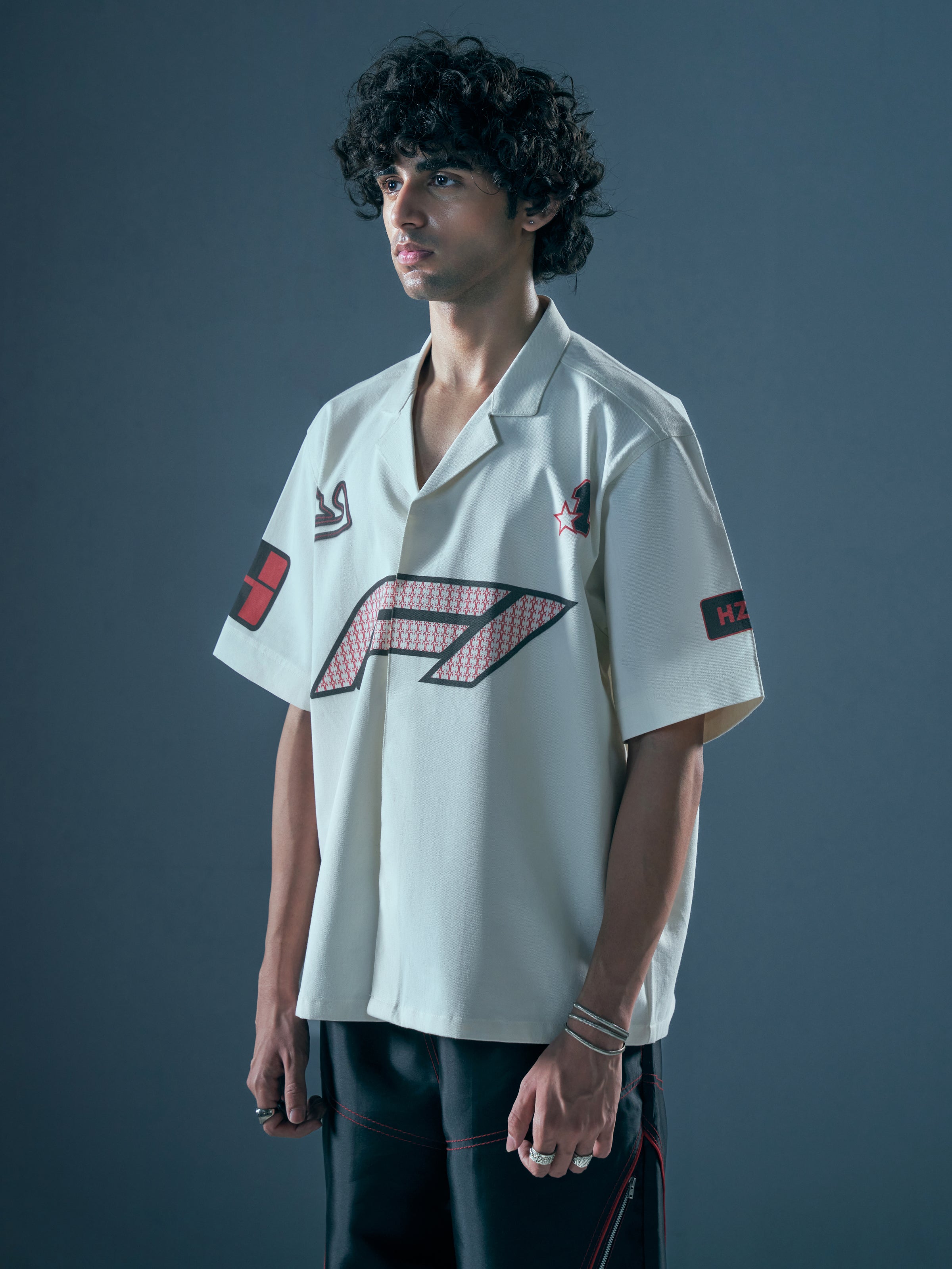 f1 white shirt for men