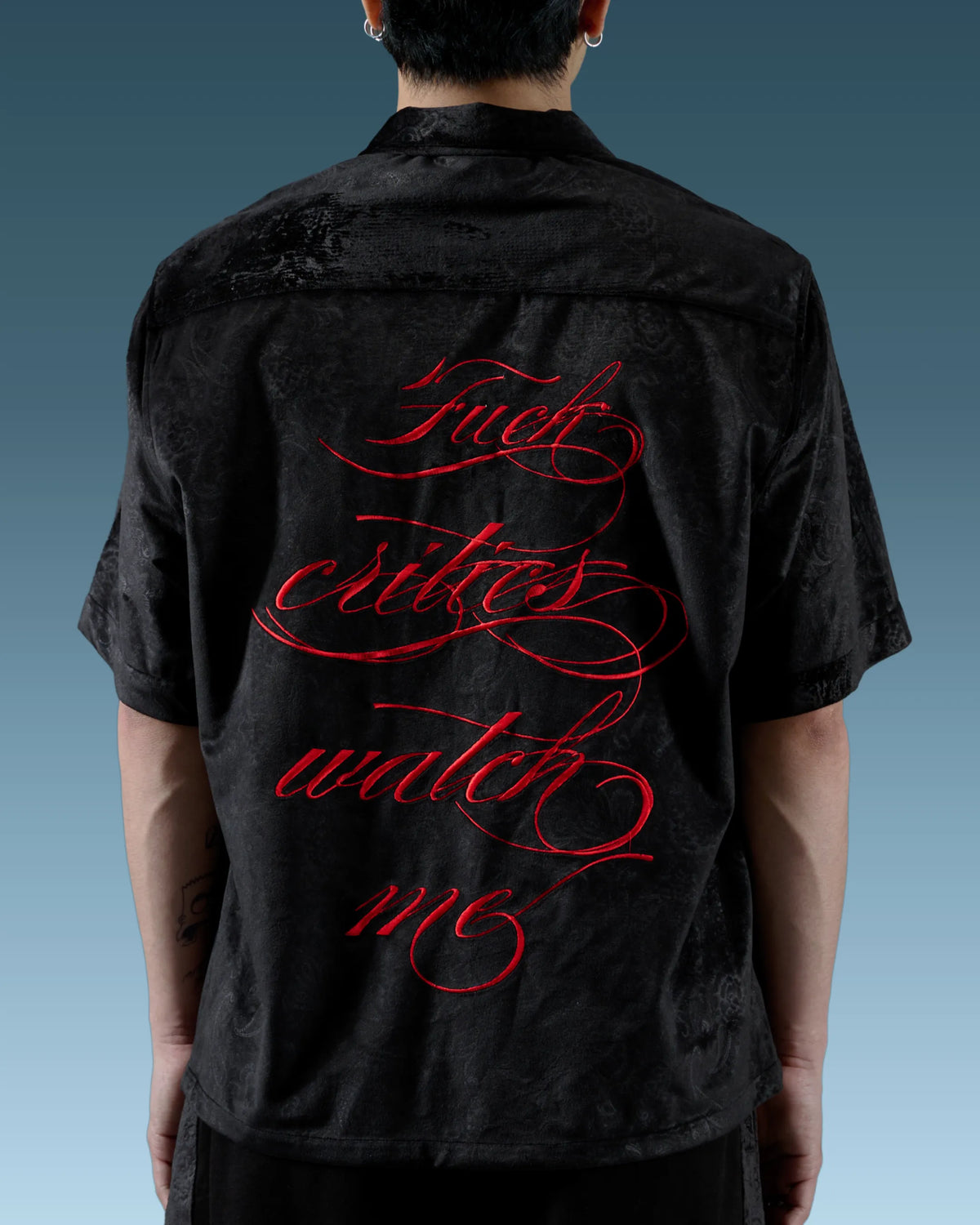 half sleeve black shirt for men