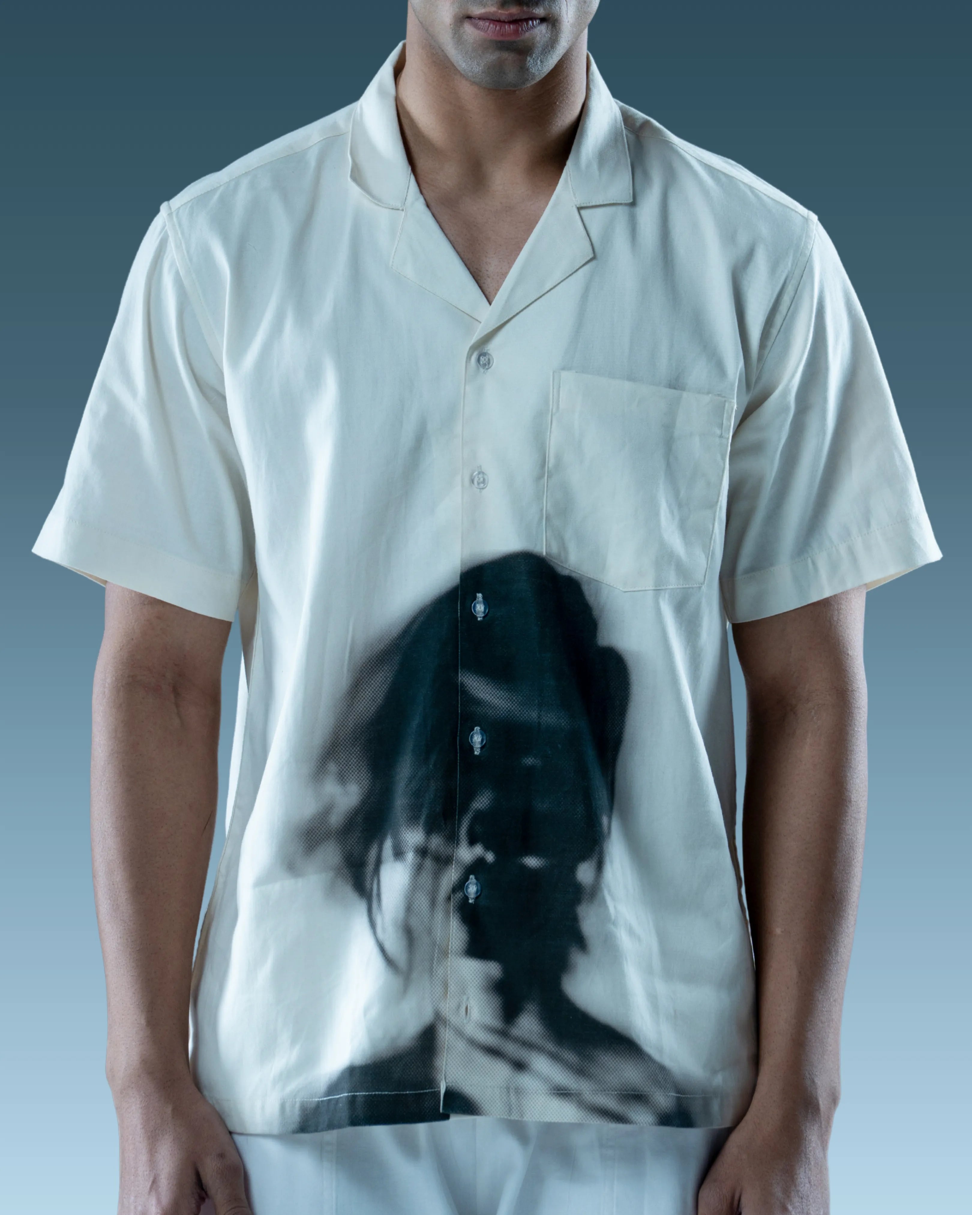 premium cotton off white graphic shirt men