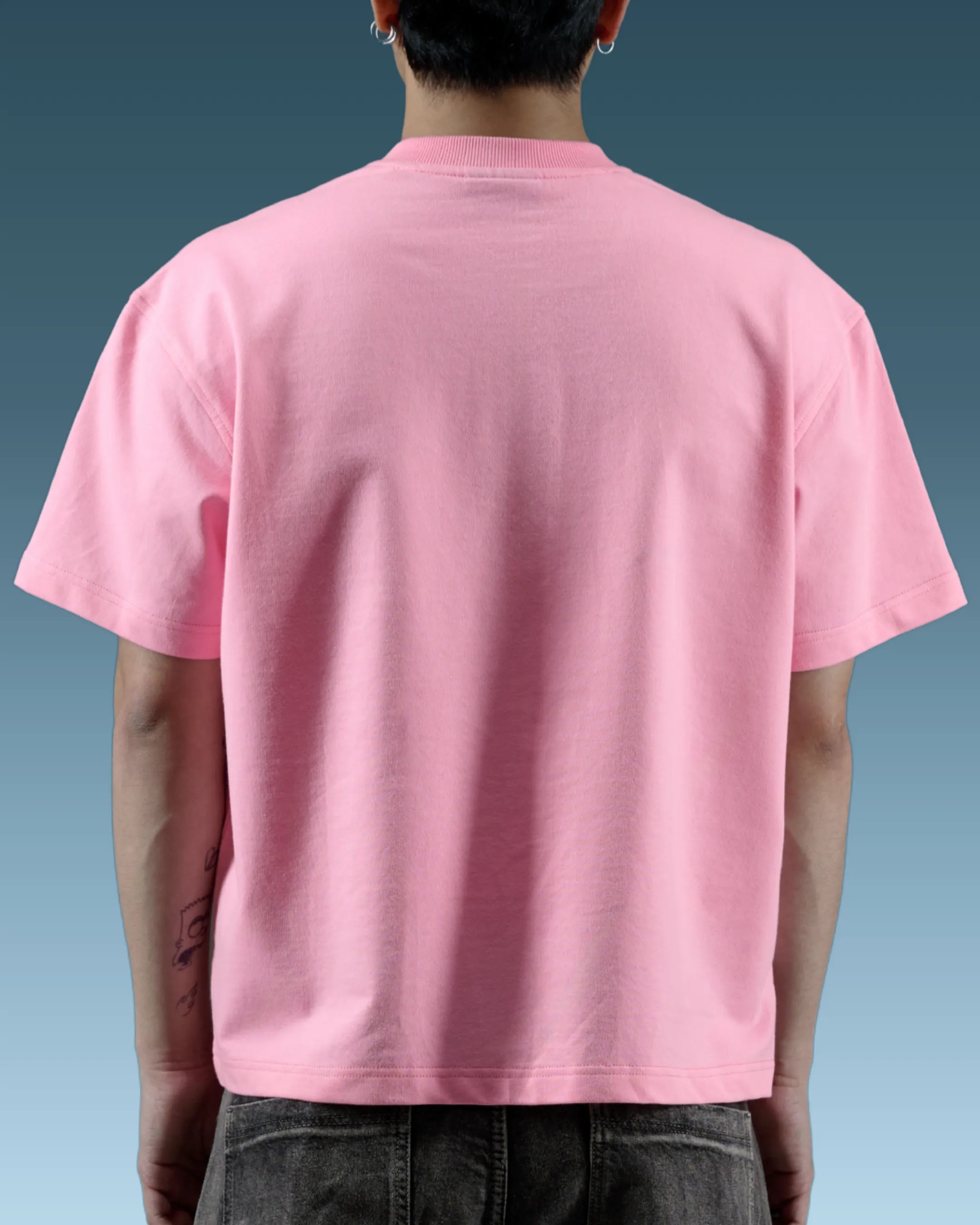 pink unisex crop tee